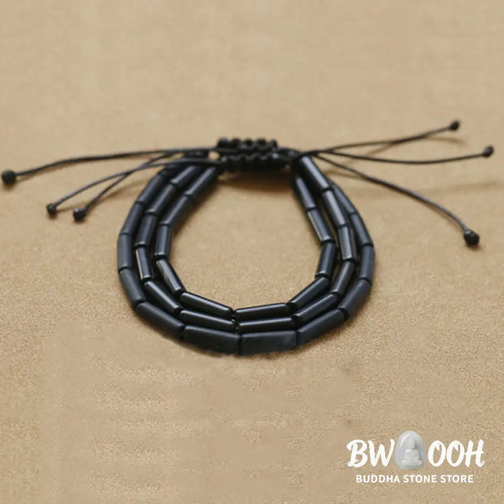 Buddha Stones Black Onyx Bead Support Protection Bracelet - BWOOOH - Bracelet