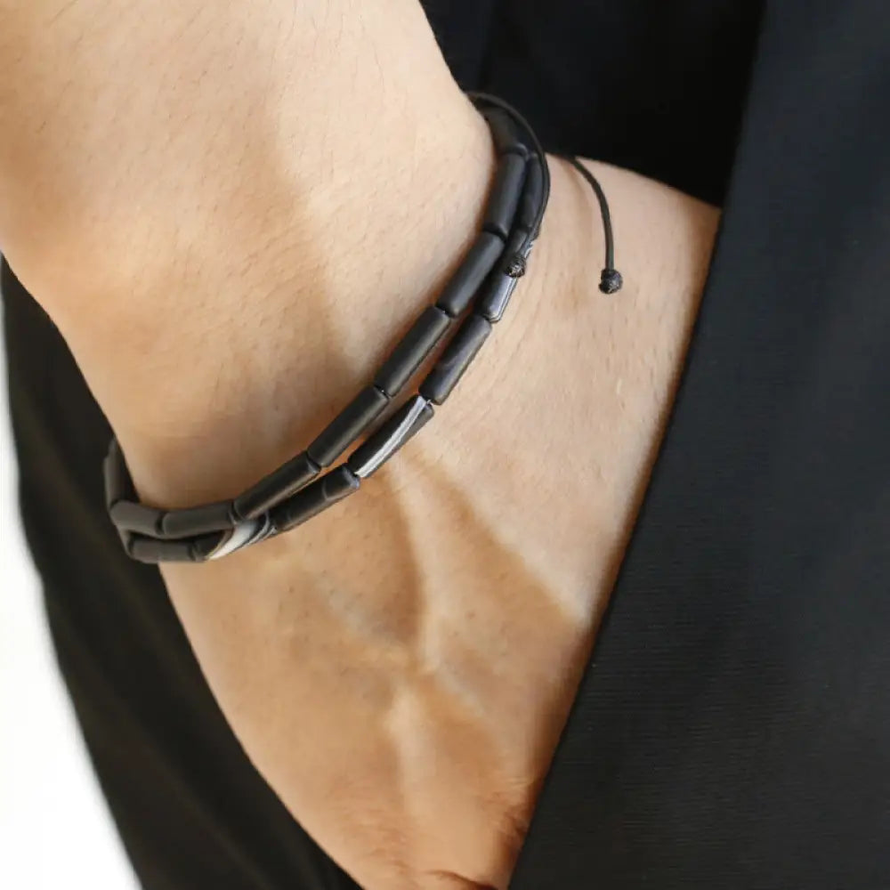 Buddha Stones Black Onyx Bead Support Protection Bracelet - BWOOOH - Bracelet