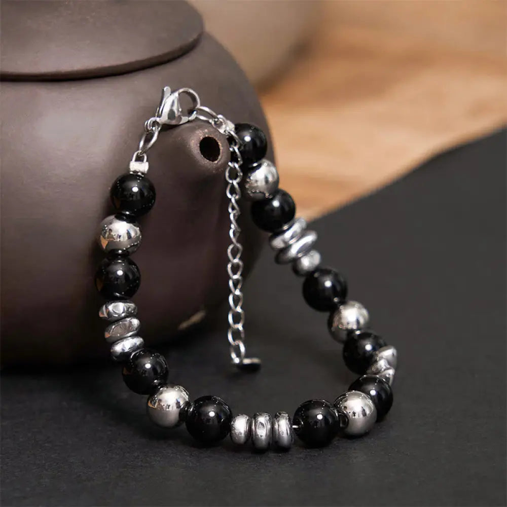 BWOOOH Black Onyx Fortune Bracelet - BWOOOH - Black Onyx(Wrist Circumference: 18-18.5cm) - Bracelet