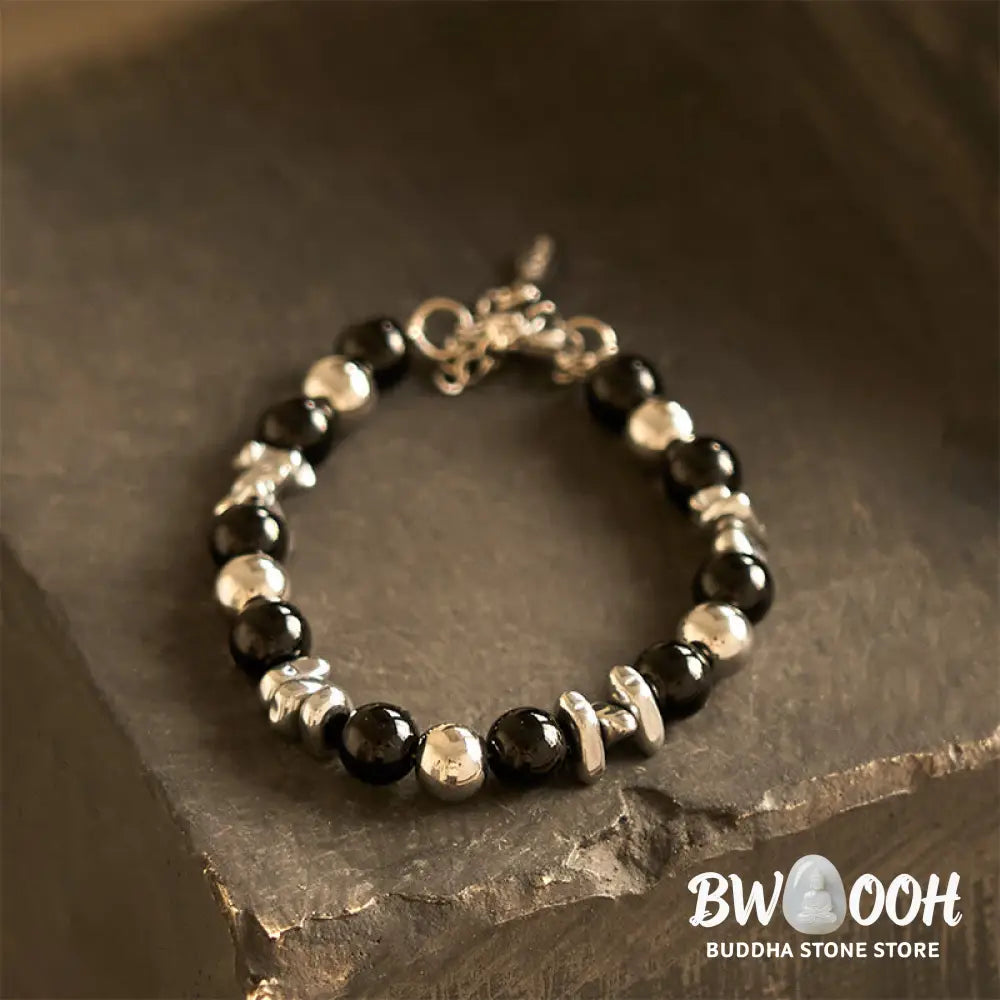Buddha Stones Black Onyx Fortune Bracelet - BWOOOH - Black Onyx(Wrist Circumference: 18-18.5cm) - Bracelet