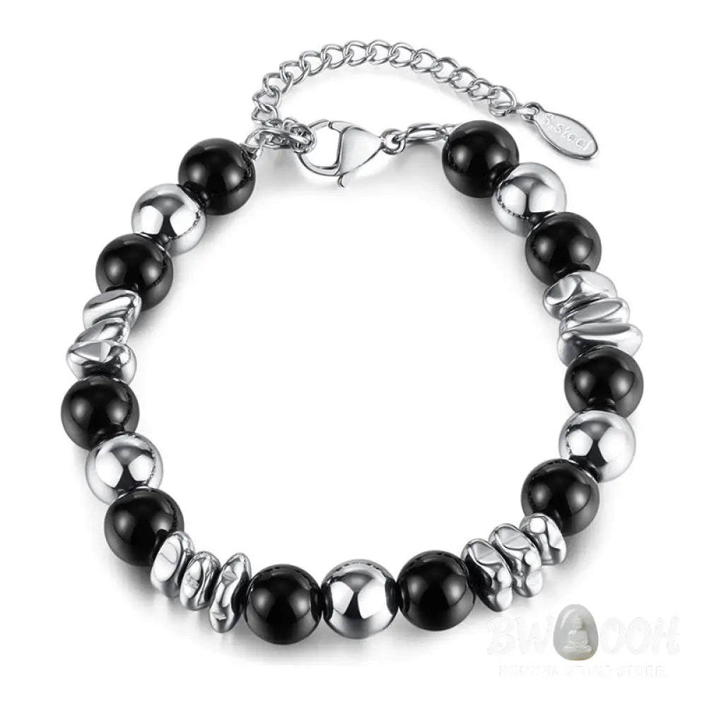 Buddha Stones Black Onyx Fortune Bracelet - BWOOOH - Black Onyx(Wrist Circumference: 18-18.5cm) - Bracelet