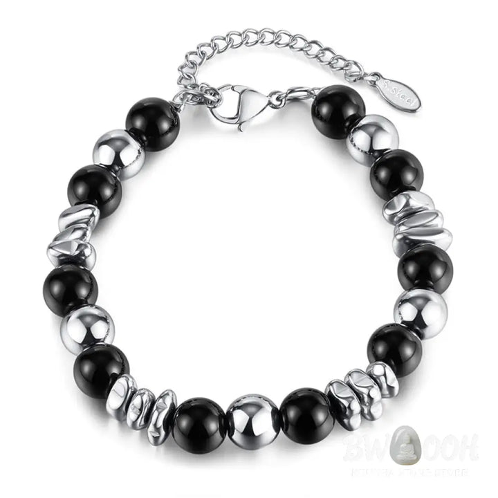 Buddha Stones Black Onyx Fortune Bracelet - BWOOOH - Black Onyx(Wrist Circumference: 18-18.5cm) - Bracelet