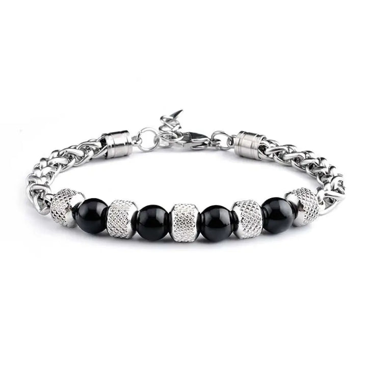 Buddha Stones Black Onyx Tiger Eye Bead Courage Bracelet - BWOOOH - Black Onyx 8mm - Bracelet