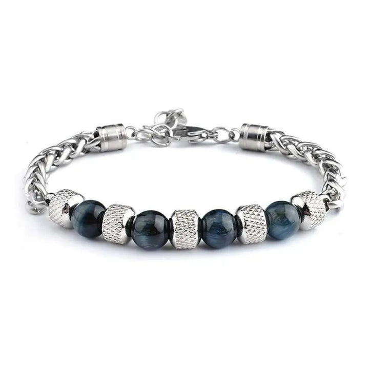 Buddha Stones Black Onyx Tiger Eye Bead Courage Bracelet - BWOOOH - Black Tiger Eye 8mm - Bracelet