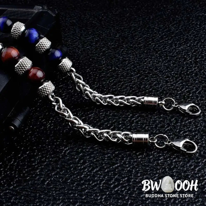 Buddha Stones Black Onyx Tiger Eye Bead Courage Bracelet - BWOOOH - Bracelet