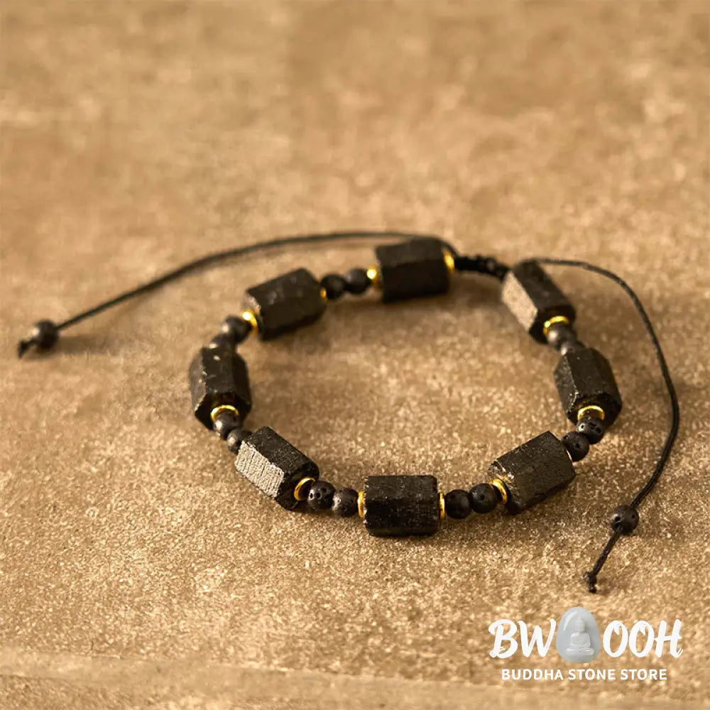 Buddha Stones Black Tourmaline Love Bracelet - BWOOOH - Black Tourmaline(Wrist Circumference: 14-24cm) - Bracelet