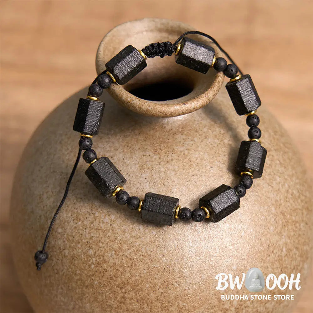Buddha Stones Black Tourmaline Love Bracelet - BWOOOH - Black Tourmaline(Wrist Circumference: 14-24cm) - Bracelet