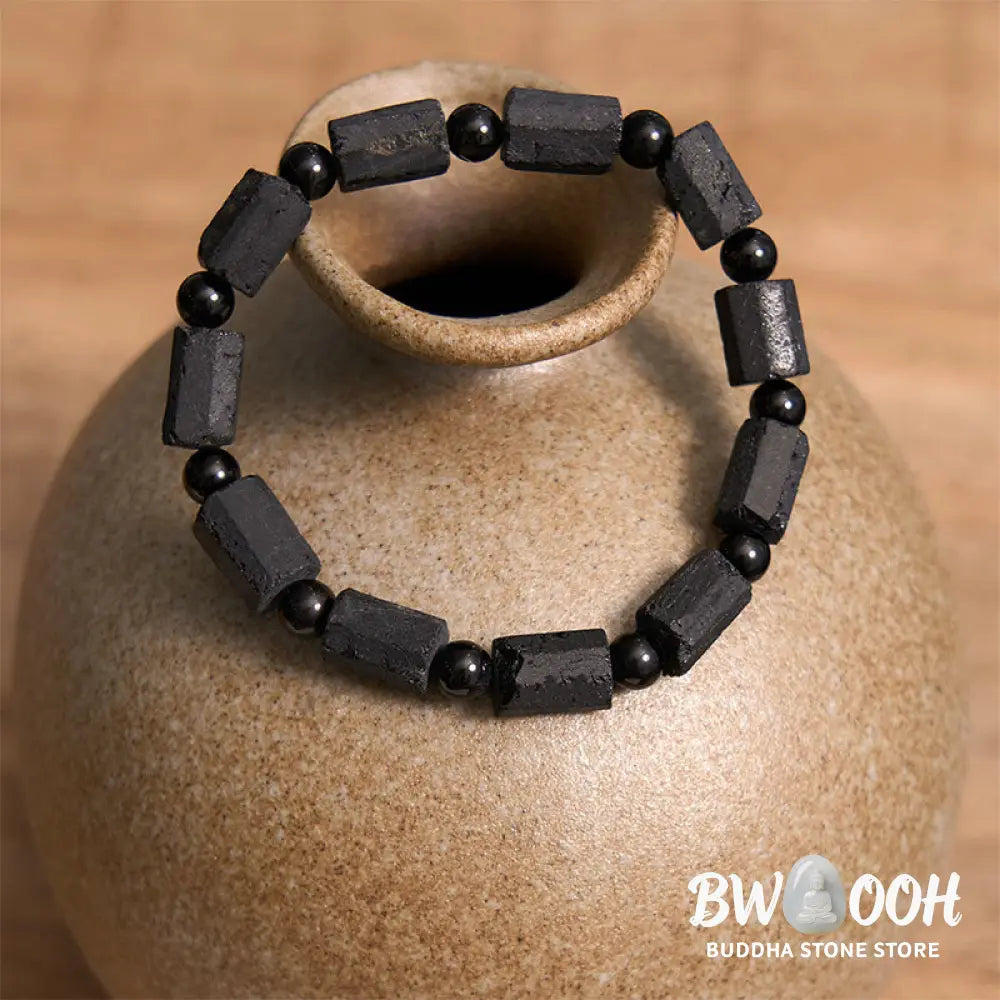 Buddha Stones Black Tourmaline Wisdom Bracelet - BWOOOH - Black Tourmaline(Wrist Circumference: 14-16cm) - Bracelet