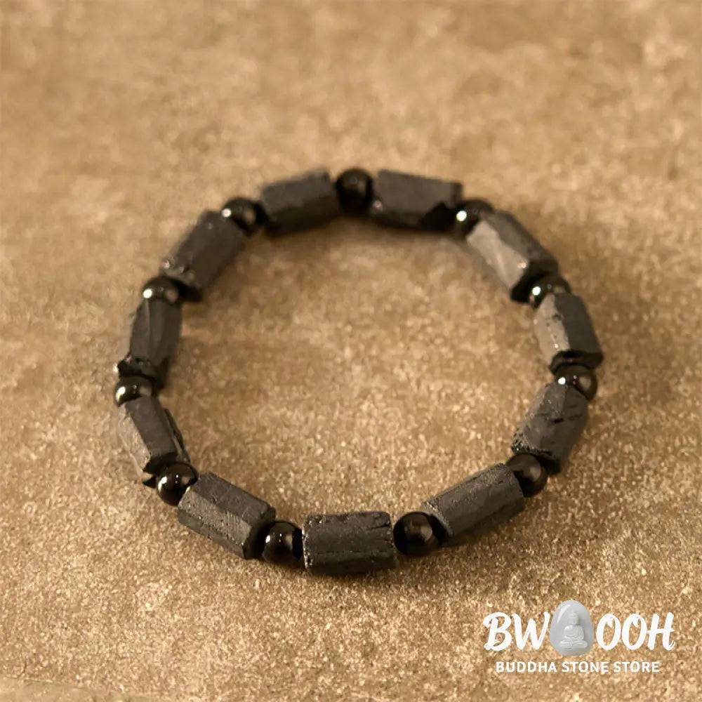 Buddha Stones Black Tourmaline Wisdom Bracelet - BWOOOH - Black Tourmaline(Wrist Circumference: 14-16cm) - Bracelet