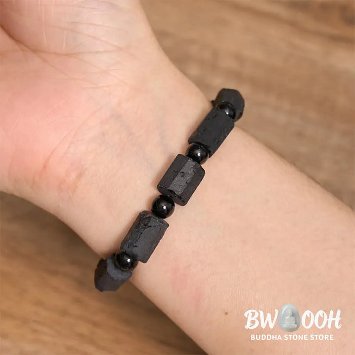 Buddha Stones Black Tourmaline Wisdom Bracelet - BWOOOH - Black Tourmaline(Wrist Circumference: 14-16cm) - Bracelet