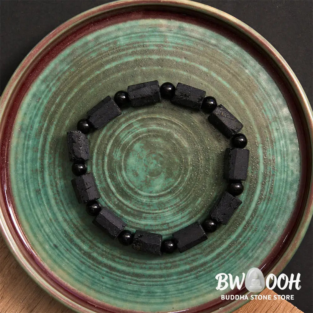 Buddha Stones Black Tourmaline Wisdom Bracelet - BWOOOH - Black Tourmaline(Wrist Circumference: 14-16cm) - Bracelet