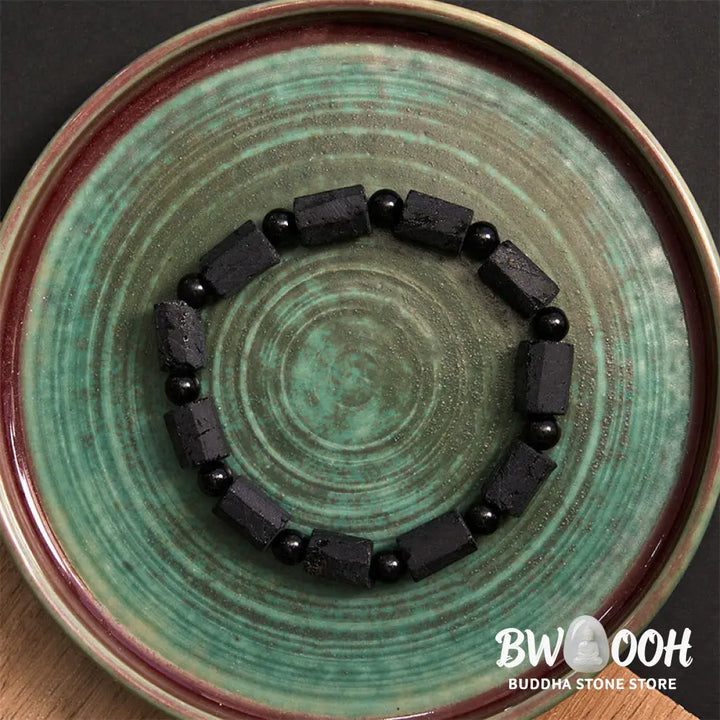 Buddha Stones Black Tourmaline Wisdom Bracelet - BWOOOH - Black Tourmaline(Wrist Circumference: 14-16cm) - Bracelet