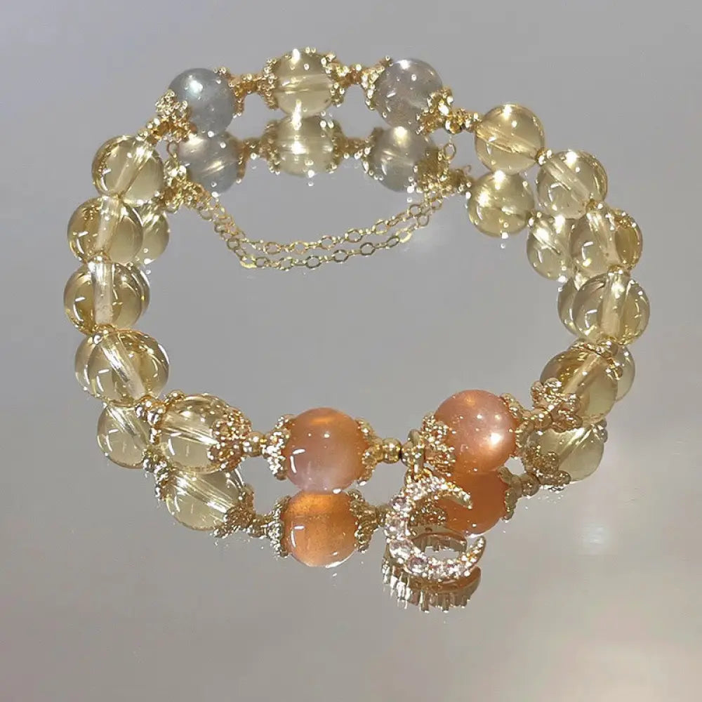BWOOOH Blessed Moon Citrine Abundant Energy Bracelet | natural stone spiritual bracelet for healing and mindful living