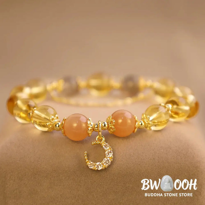 BWOOOH Blessed Moon Citrine Abundant Energy Bracelet | natural stone spiritual bracelet for healing and mindful living
