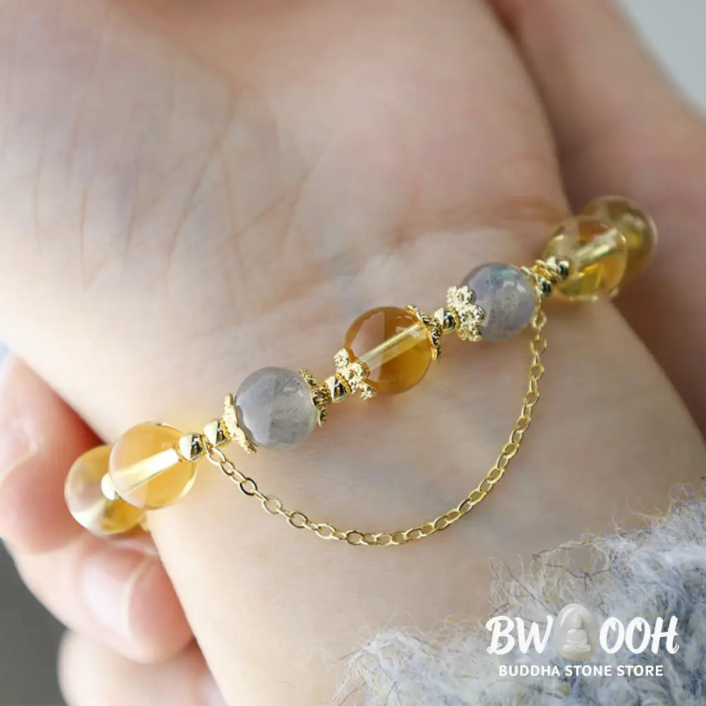 BWOOOH Blessed Moon Citrine Abundant Energy Bracelet | natural stone spiritual bracelet for healing and mindful living