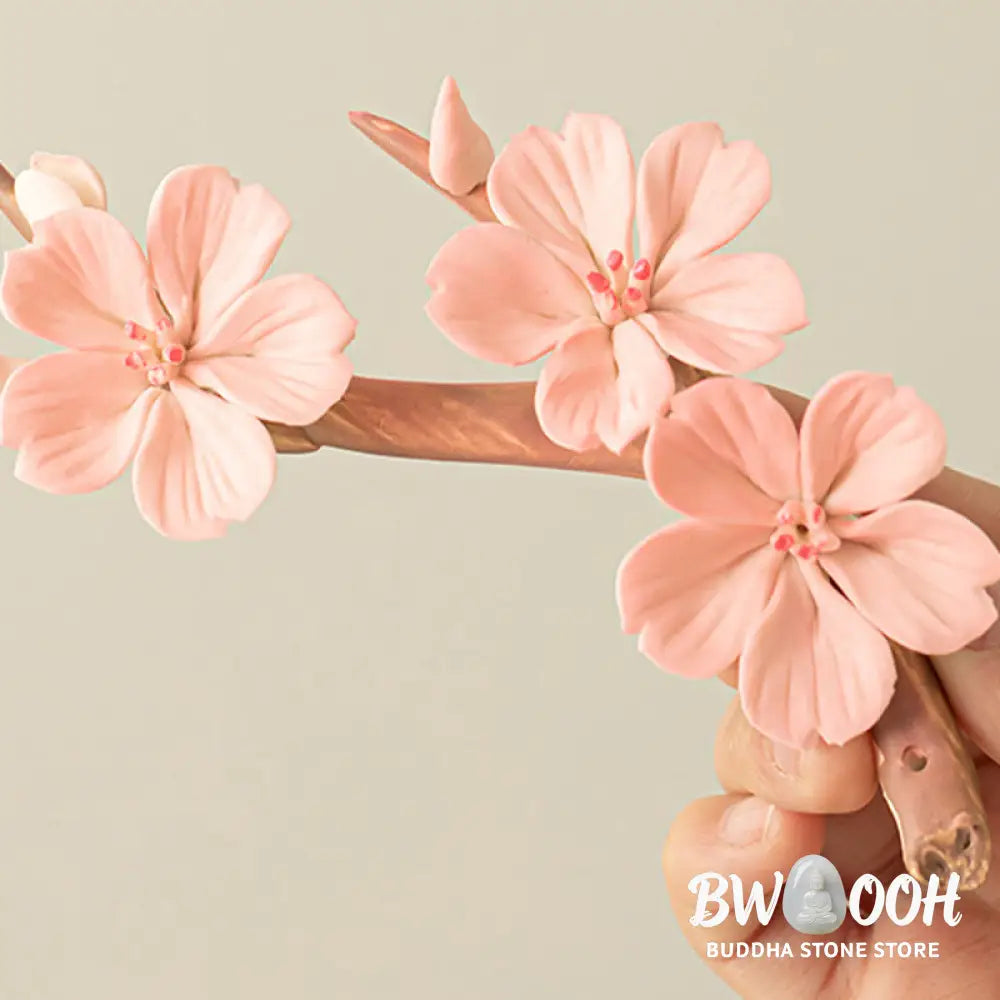 BWOOOH ceramic incense burner - Blooming Plum Blossom Branches Cera