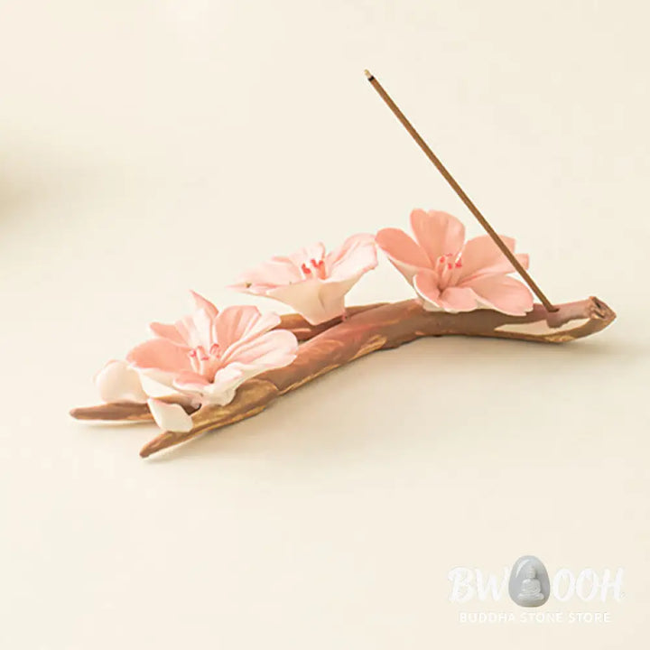 BWOOOH ceramic incense burner - Blooming Plum Blossom Branches Cera