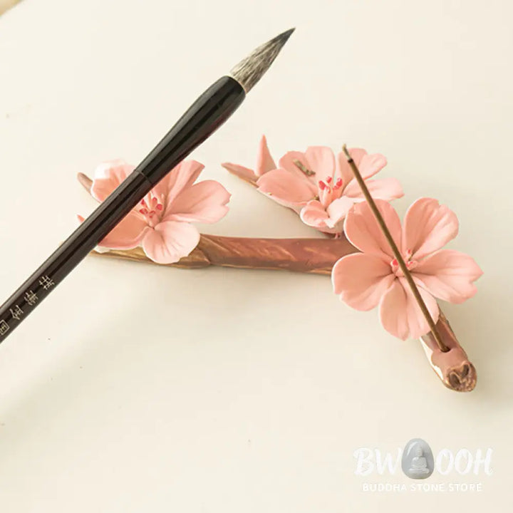 BWOOOH ceramic incense burner - Blooming Plum Blossom Branches Cera