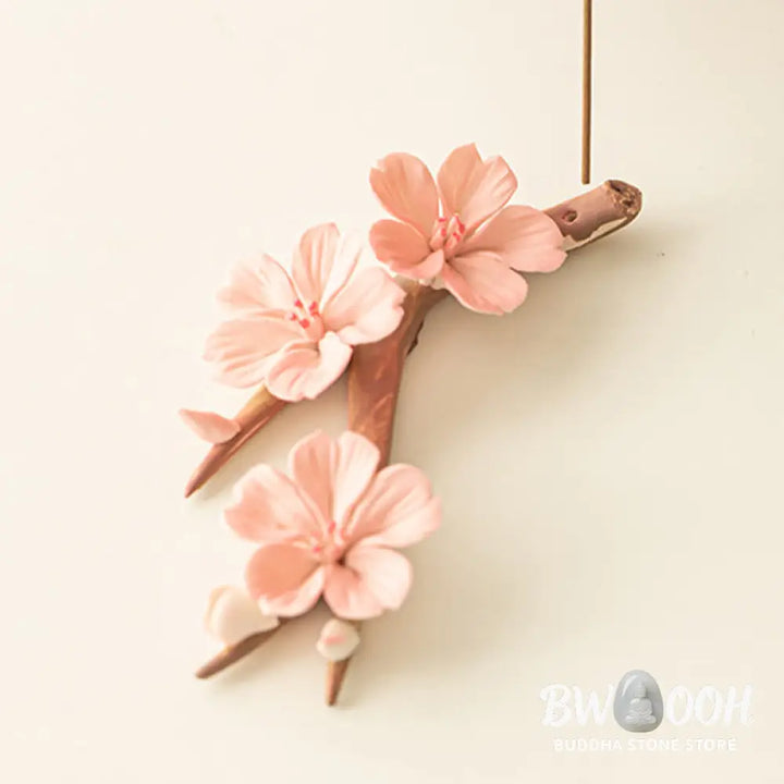 BWOOOH ceramic incense burner - Blooming Plum Blossom Branches Cera