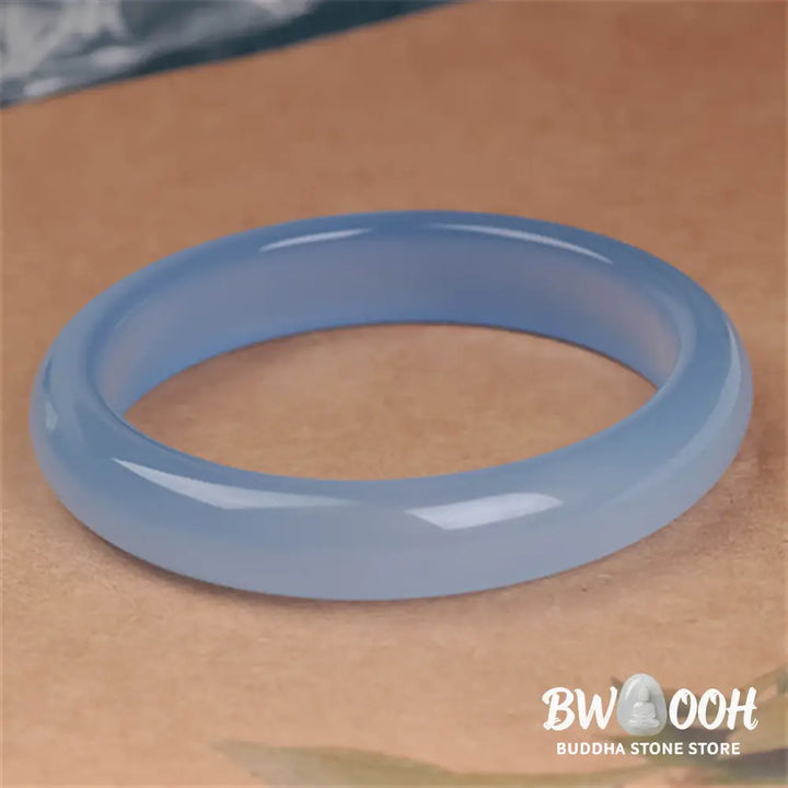 BWOOOH Blue Chalcedony Emotional Balance Bracelet Bangle - Bracelet Bangle