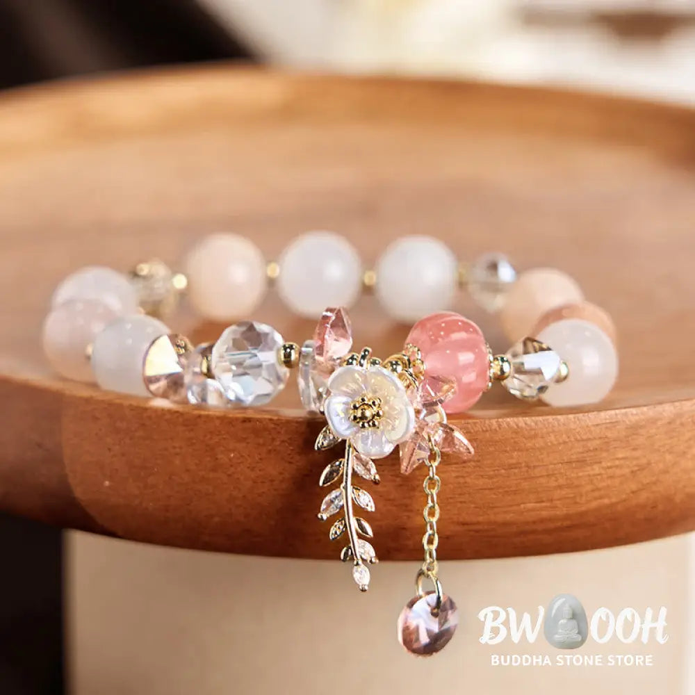 Buddha Stones Blue Crystal Amethyst Sun Stone Green Aventurine Healing Bracelet - Bracelet