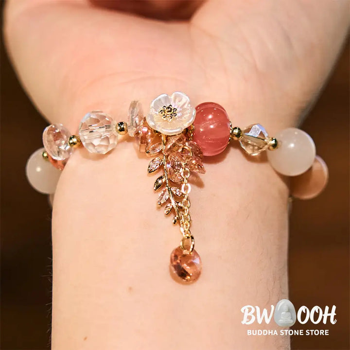 Buddha Stones Blue Crystal Amethyst Sun Stone Green Aventurine Healing Bracelet - BWOOOH - Bracelet