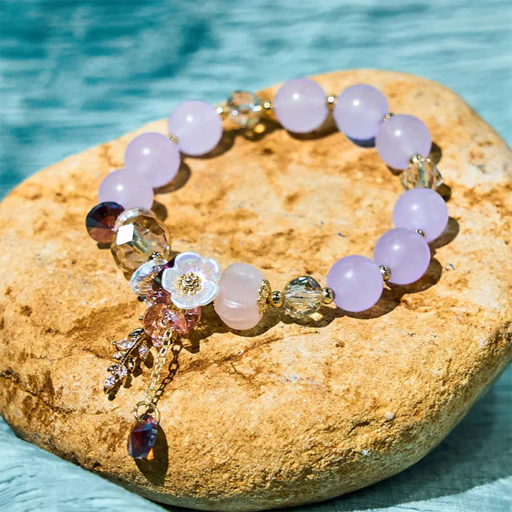 Buddha Stones Blue Crystal Amethyst Sun Stone Green Aventurine Healing Bracelet - BWOOOH - Amethyst - Bracelet
