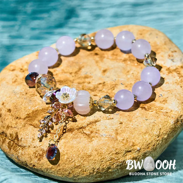 Buddha Stones Blue Crystal Amethyst Sun Stone Green Aventurine Healing Bracelet - BWOOOH - Bracelet
