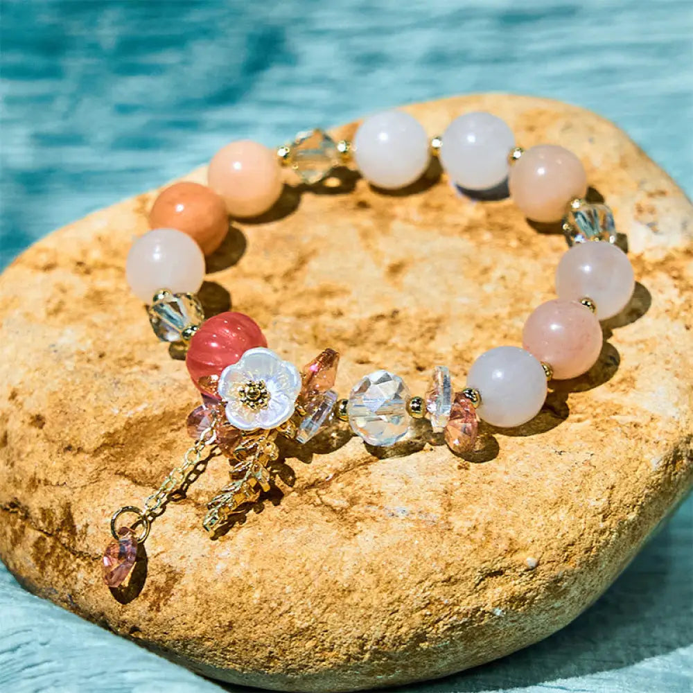 BWOOOH Blue Crystal Amethyst Sun Stone Green Aventurine Healing Bracelet — Crystal crystal healing bracelet for spiritual ...