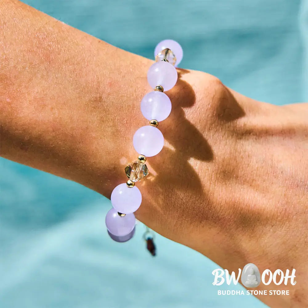 Buddha Stones Blue Crystal Amethyst Sun Stone Green Aventurine Healing Bracelet - BWOOOH - Bracelet