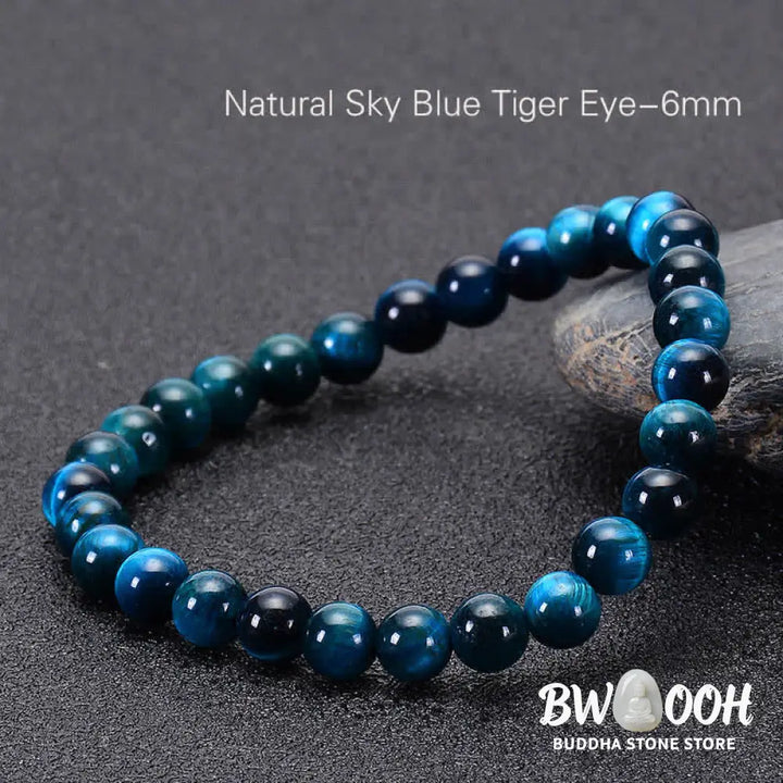 Buddha Stones Blue Tiger Eye Protection Bracelet - BWOOOH - Bracelet