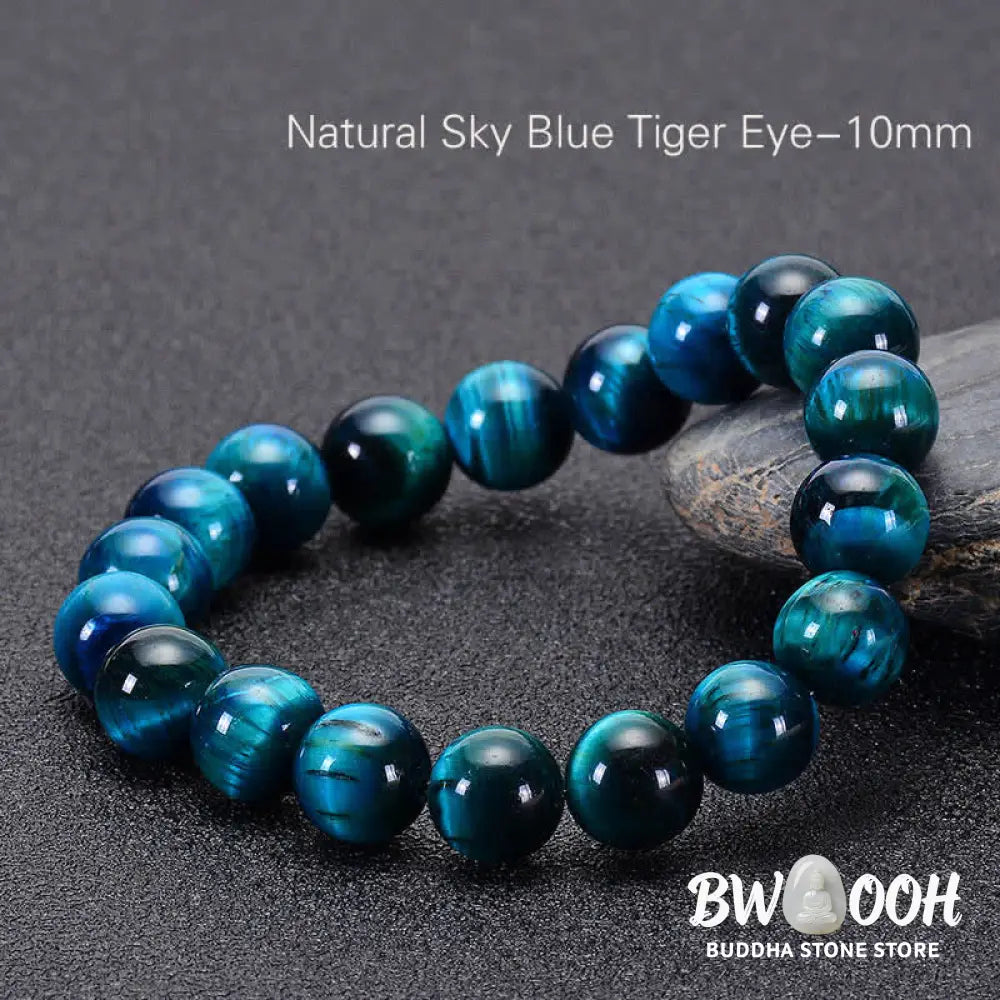 Buddha Stones Blue Tiger Eye Protection Bracelet - BWOOOH - Bracelet