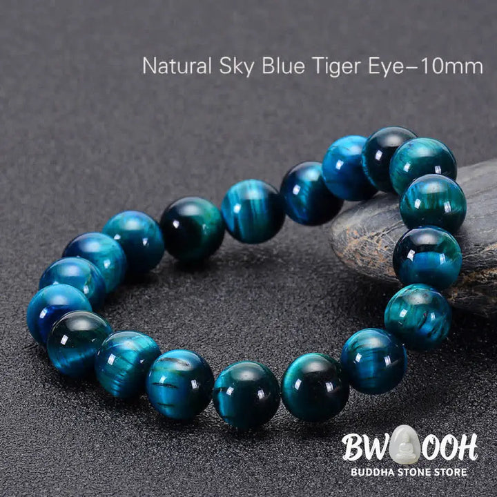 Buddha Stones Blue Tiger Eye Protection Bracelet - BWOOOH - Bracelet