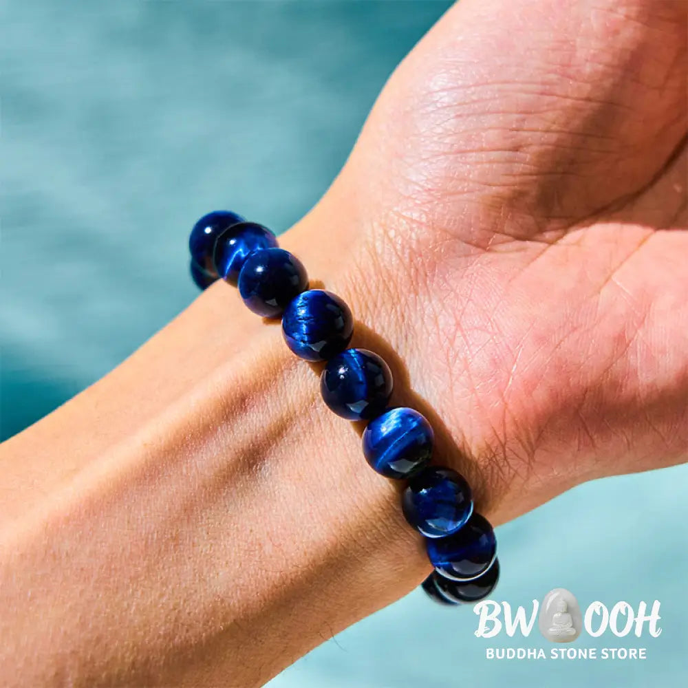 Buddha Stones Blue Tiger Eye Protection Bracelet - BWOOOH - Bracelet
