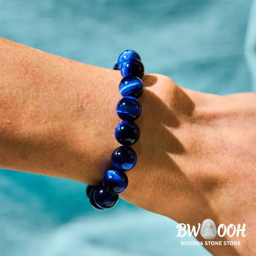 Buddha Stones Blue Tiger Eye Protection Bracelet - BWOOOH - Bracelet