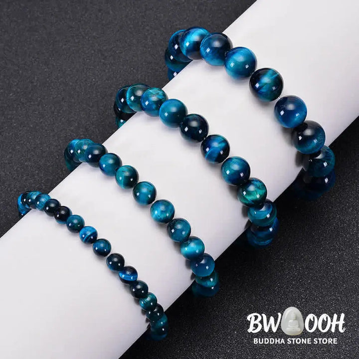 Buddha Stones Blue Tiger Eye Protection Bracelet - BWOOOH - Bracelet