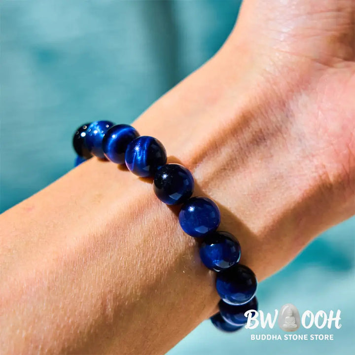 Buddha Stones Blue Tiger Eye Protection Bracelet - BWOOOH - Bracelet