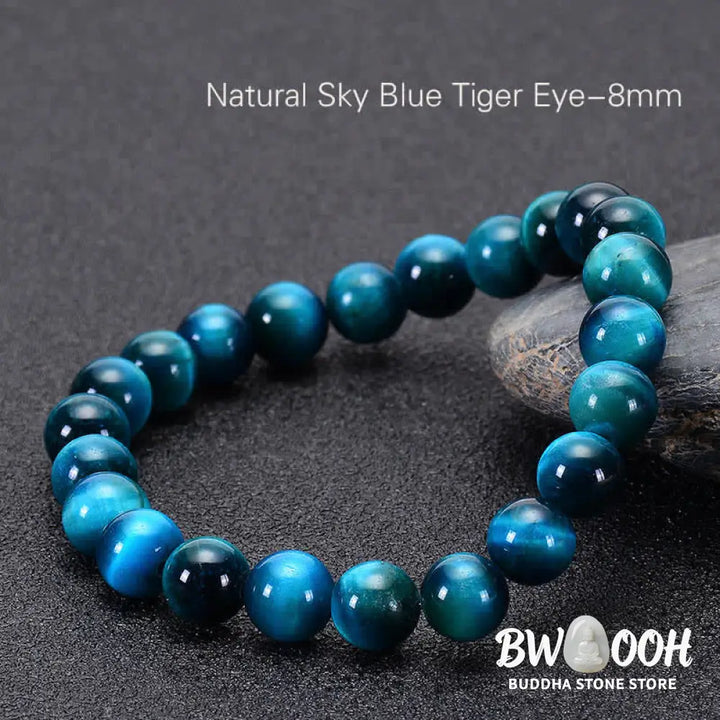 Buddha Stones Blue Tiger Eye Protection Bracelet - BWOOOH - Bracelet