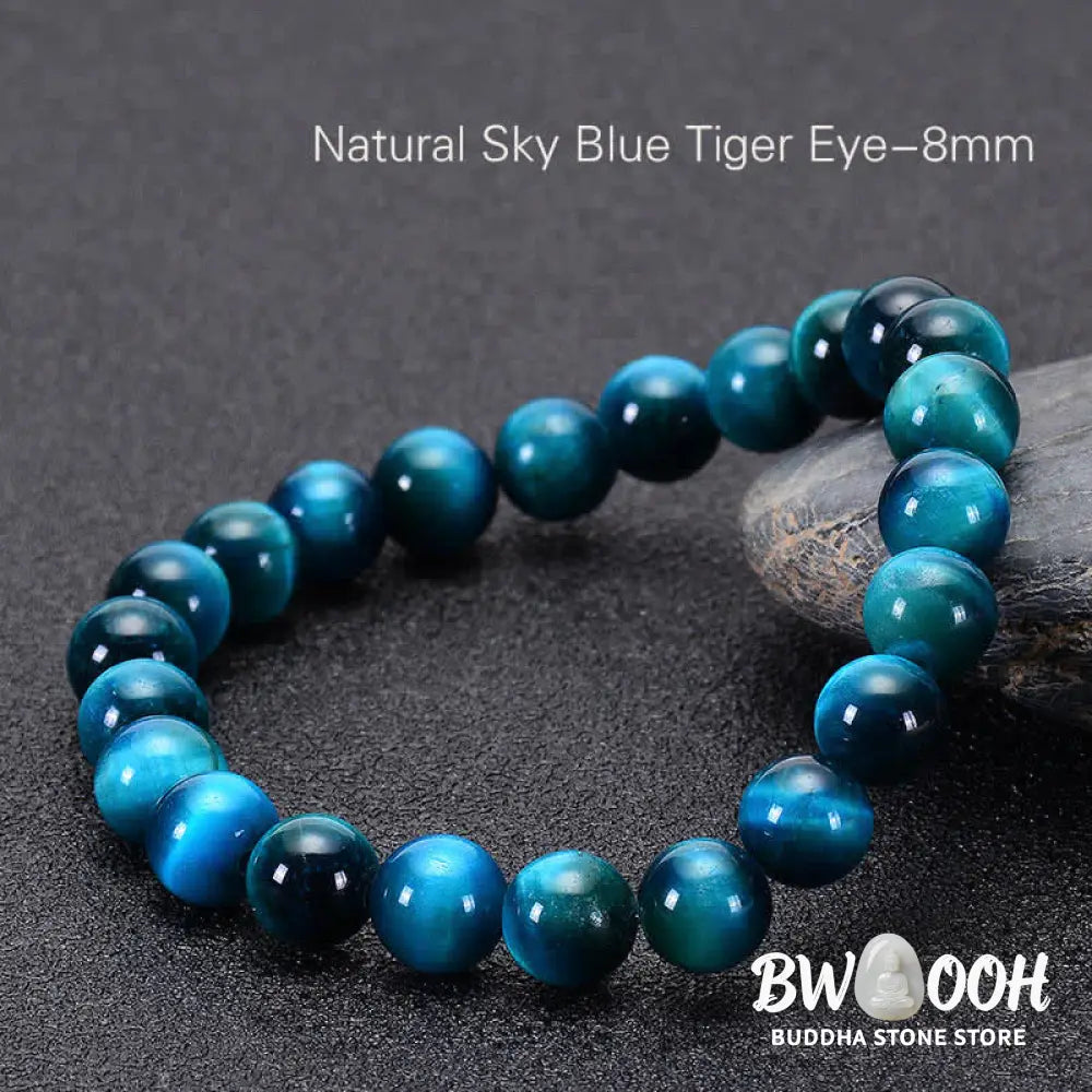 Buddha Stones Blue Tiger Eye Protection Bracelet - BWOOOH - Bracelet
