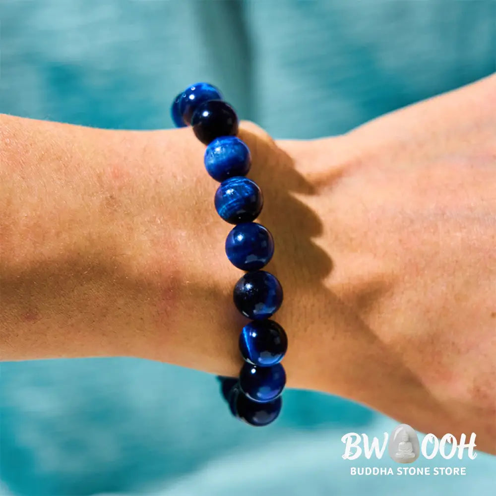 Buddha Stones Blue Tiger Eye Protection Bracelet - BWOOOH - Bracelet