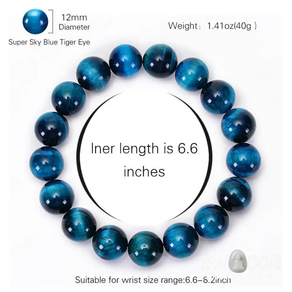 Buddha Stones Blue Tiger Eye Protection Bracelet - BWOOOH - Bracelet