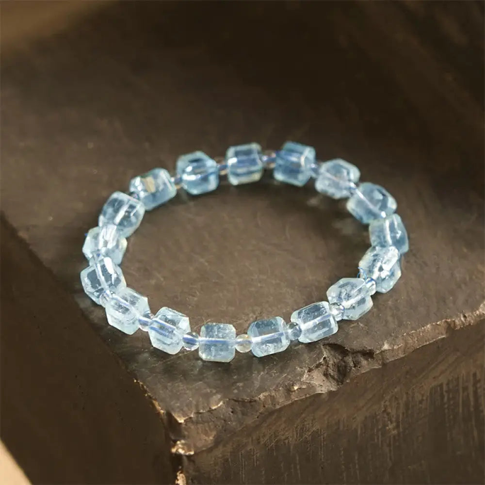 BWOOOH Blue Topaz Clarity Bracelet - BWOOOH - Blue Topaz(Wrist Circumference: 14-16cm) / 8-10mm - Bracelet