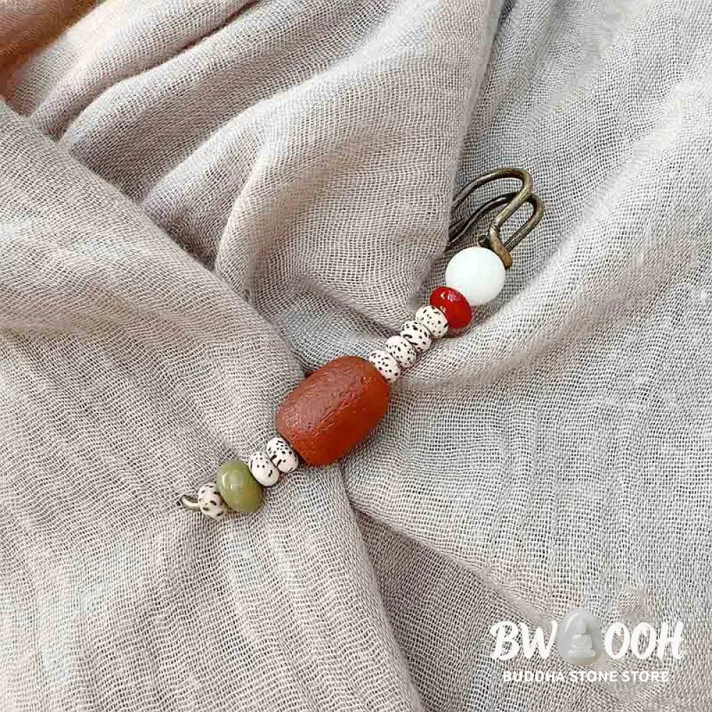 Buddha Stones Bodhi Seed Agate Calm Harmony Brooch - Brooch