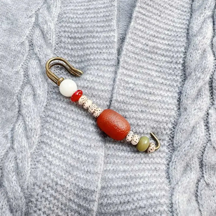 BWOOOH Bodhi Seed Agate Calm Harmony Brooch