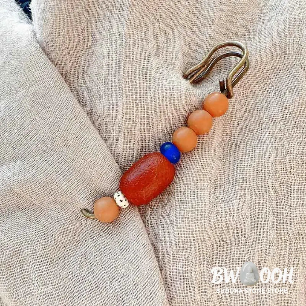 Buddha Stones Bodhi Seed Agate Calm Harmony Brooch - Brooch