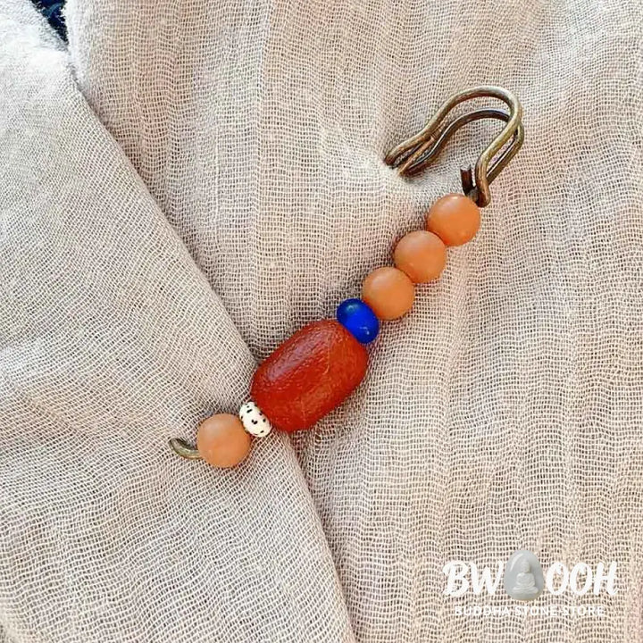 Buddha Stones Bodhi Seed Agate Calm Harmony Brooch - Brooch