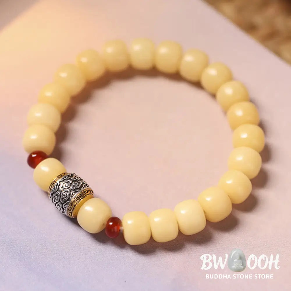 Buddha Stones Bodhi Seed Auspicious Cloud Fu Character Bead Peace Bracelet - BWOOOH - Bracelet
