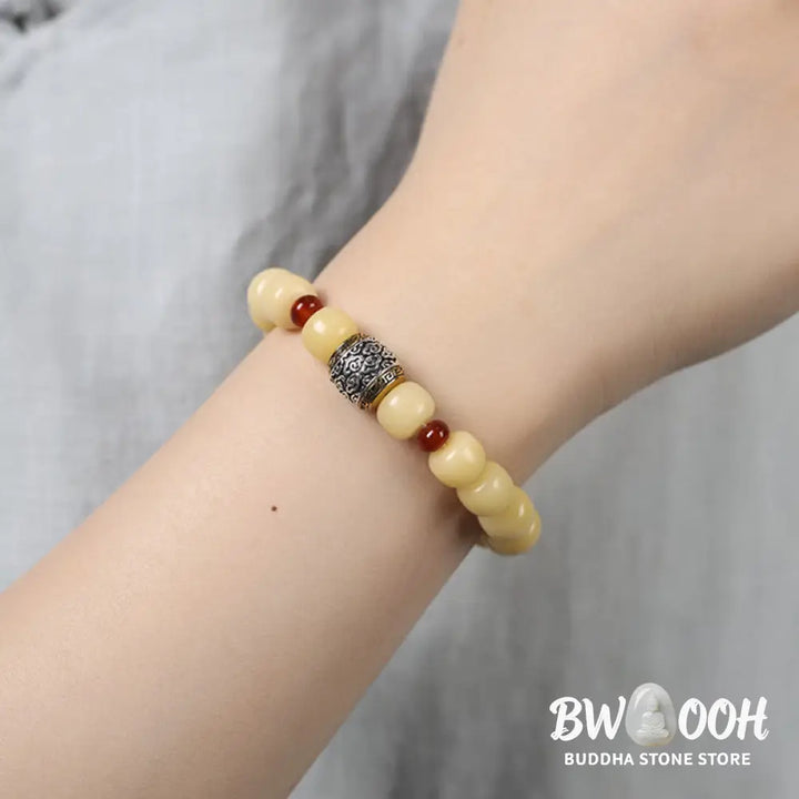 Buddha Stones Bodhi Seed Auspicious Cloud Fu Character Bead Peace Bracelet - BWOOOH - Bracelet