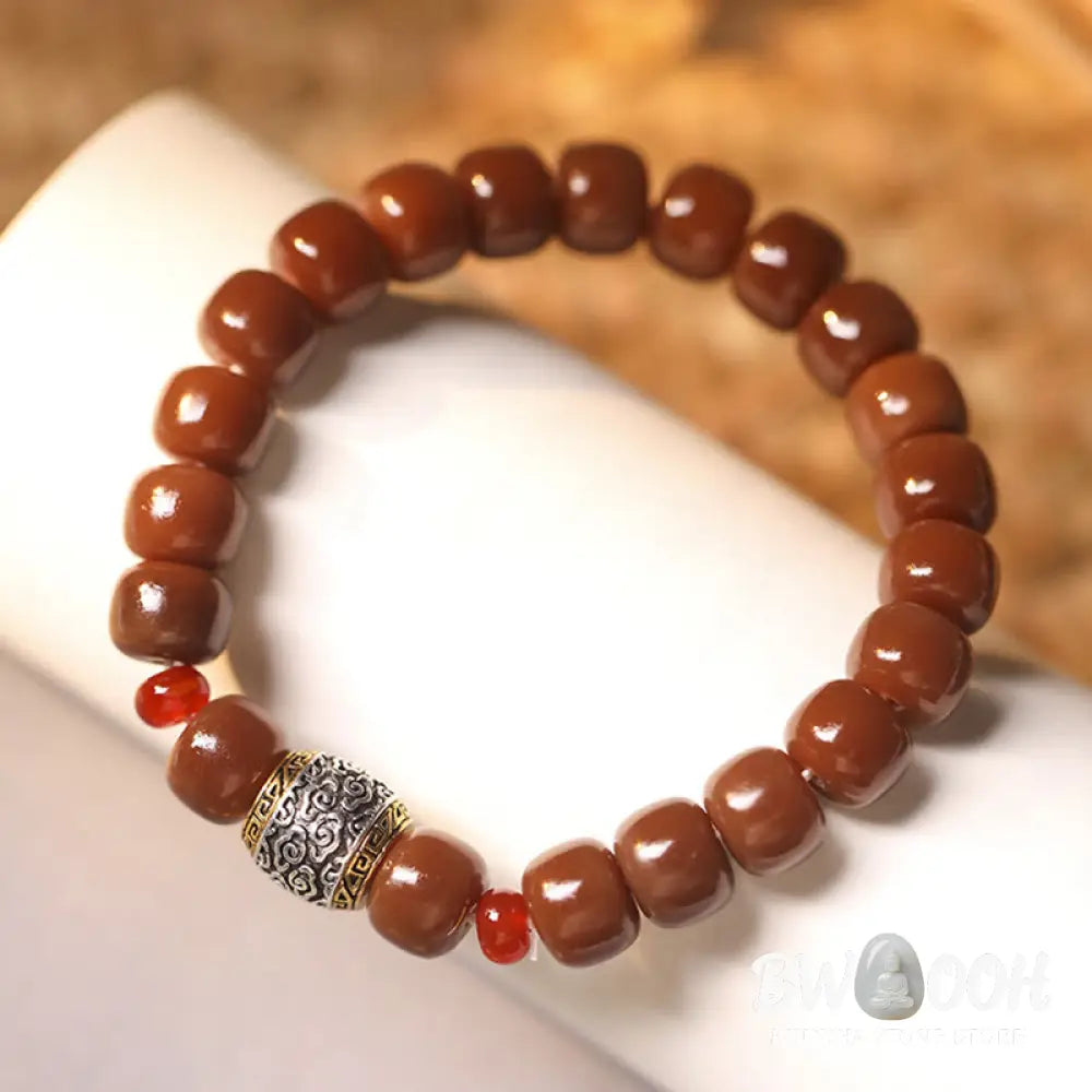 Buddha Stones Bodhi Seed Auspicious Cloud Fu Character Bead Peace Bracelet - BWOOOH - Bracelet