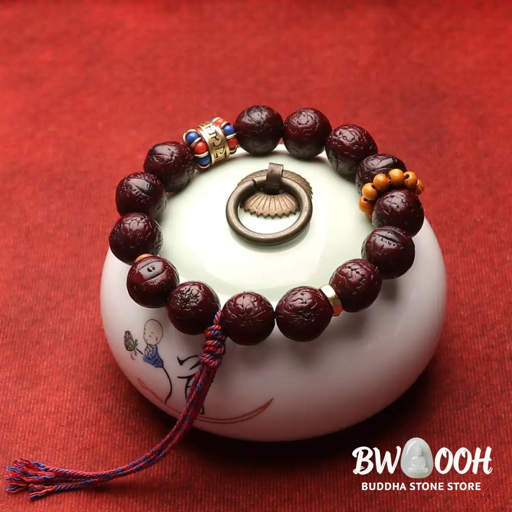 Buddha Stones Bodhi Seed Bead Peace Calm Tassel Bracelet - BWOOOH - Bodhi Seed(Wrist Circumference 15-17cm) - Bracelet